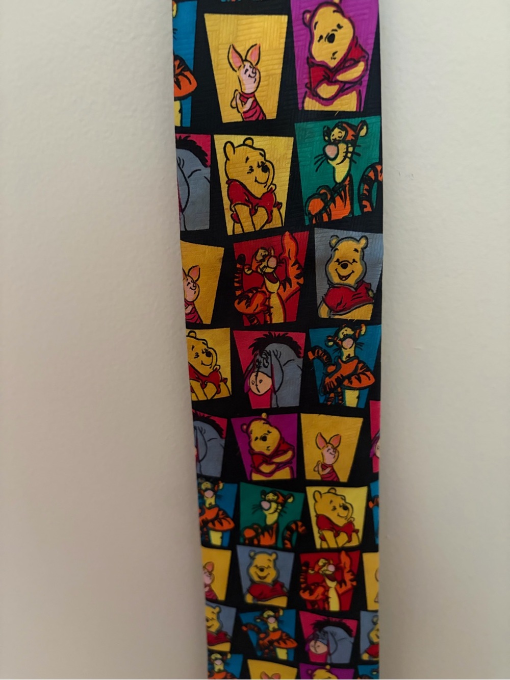 Winnie the Pooh Character Print Tie - Multicolor 90s vintage